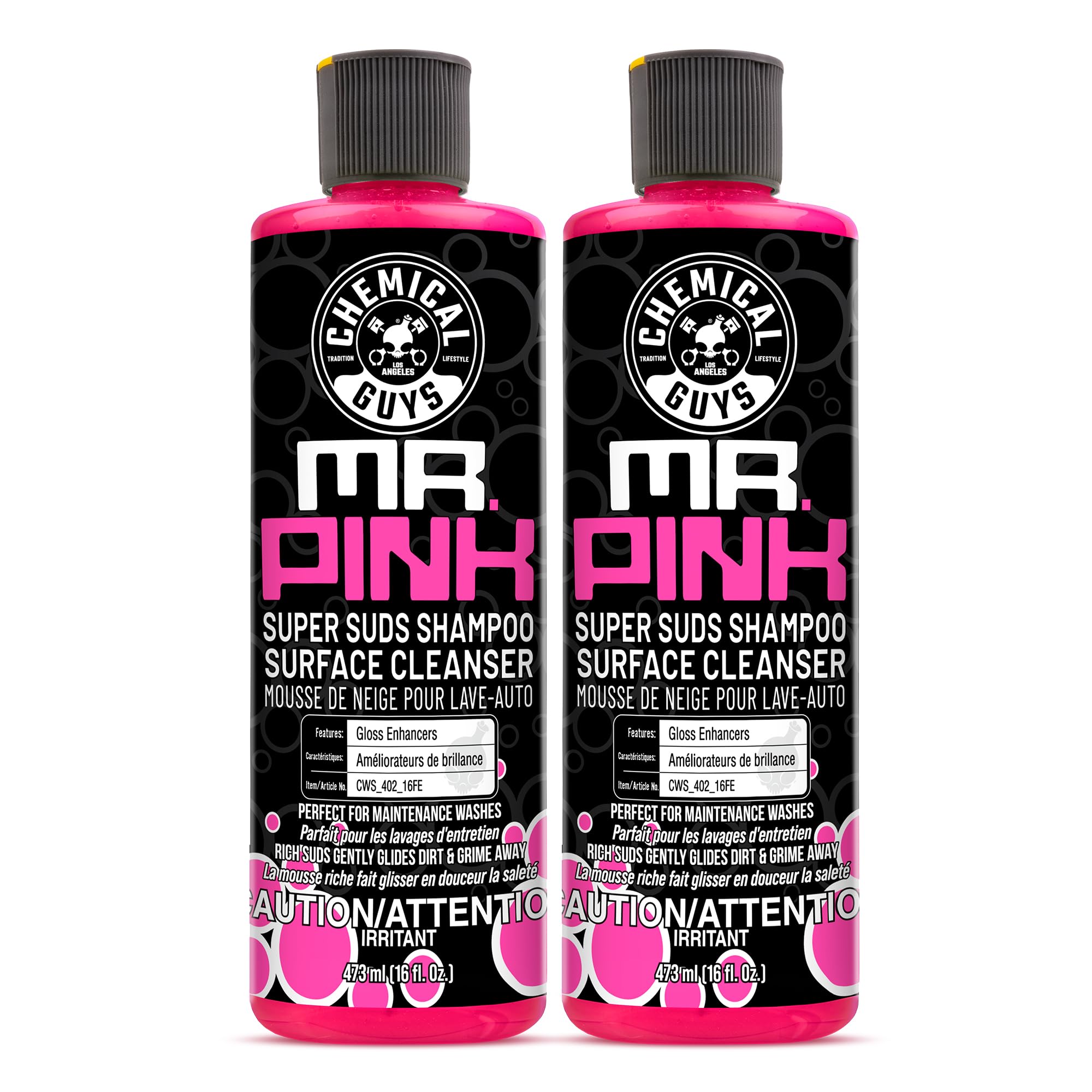 Chemical Guys Mr. Pink Foaming Car Wash Soap (Works with Foam Cannons, Foam Guns or Bucket Washes) Safe for Cars, Trucks, Motorcycles, RVs & More, 473 ml (2 Pack), Candy Scent 🍁 All In One Marketplace Canada