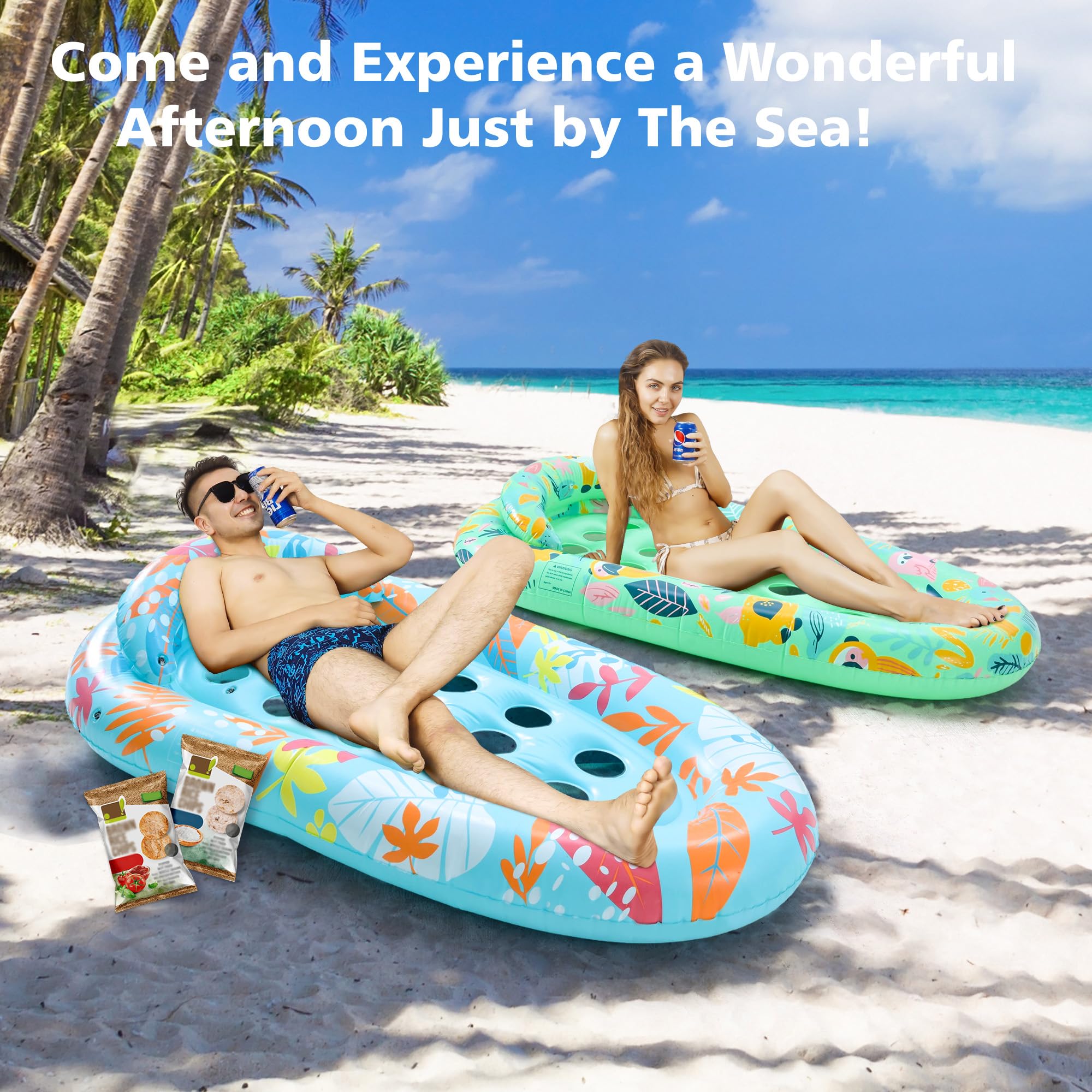 LUSARRYWILL 2 Pack Pool Floaties for Adults, 72