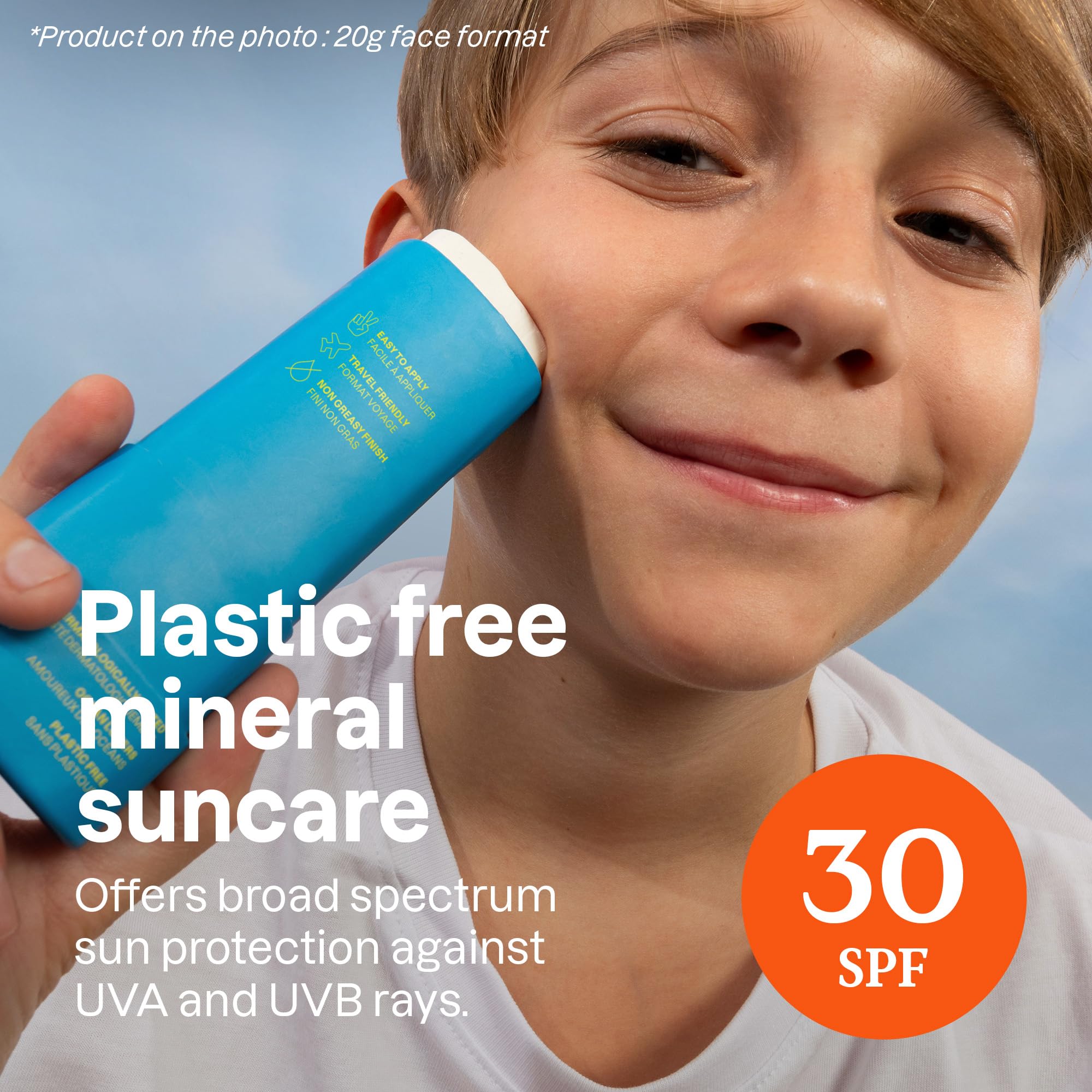 ATTITUDE Mineral Sunscreen Stick for Kids, SPF 30, Made in Canada, EWG Verified,Plastic-Free, Broad Spectrum UVA/UVB Protection with Zinc Oxide, Dermatologically Tested, Vegan, Unscented, 60 grams 🍁 All In One Marketplace Canada