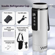 Portable Insulin Refrigerator Cup – Digital Temperature Control, USB Powered (Black & White)