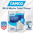 Camco Camper/RV Toilet Paper — 2-Ply — Septic Safe — Dissolves Fast — Dye & Fragrance Free — 16-Rolls (500 Sheets Per Roll) (40282) 🍁 All In One Marketplace Canada