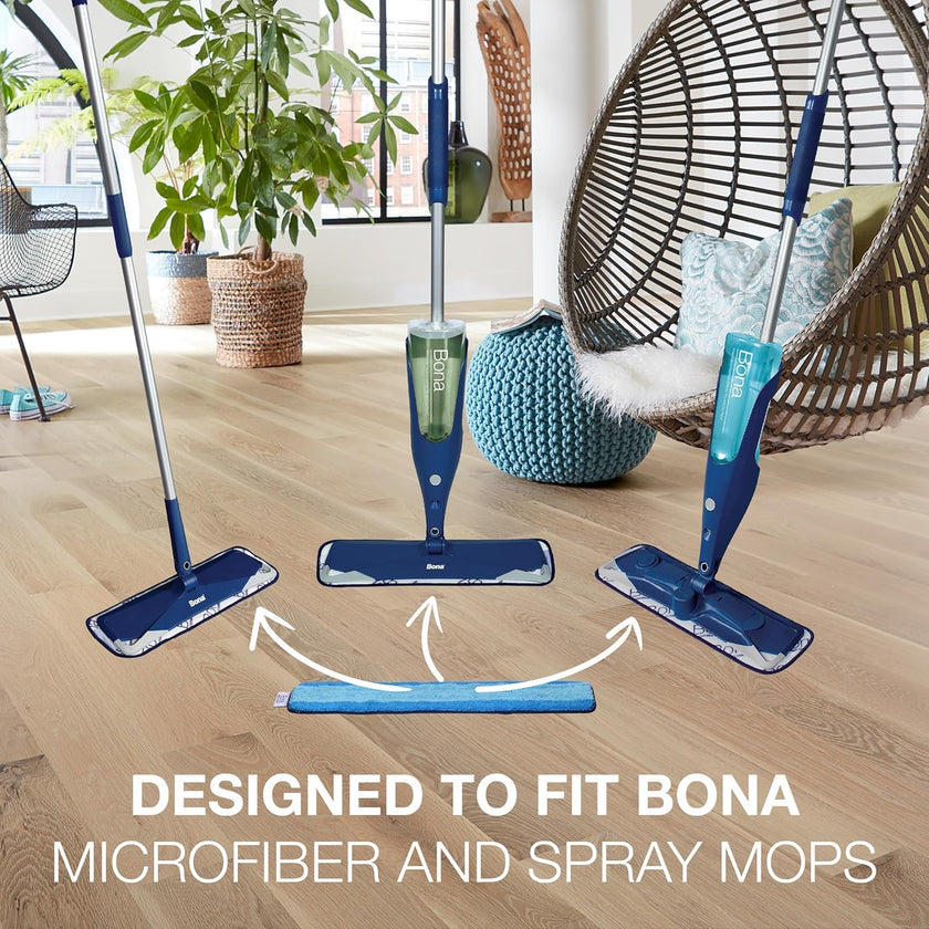 Bona Mop Microfiber Cleaning Pad for Hardwood & Hard Surface Floors - Value 3-Pack - For Use With Bona Mops - Dual Zone Cleaning 🍁 All In One Marketplace Canada