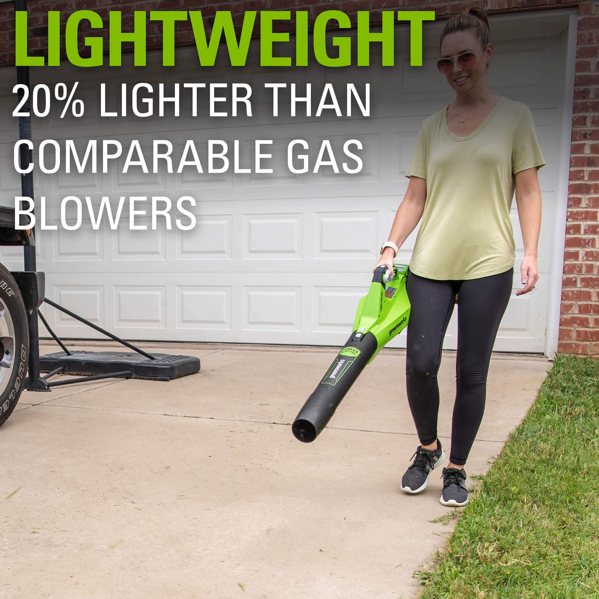Greenworks 40V Cordless Leaf Blower (125 MPH /450 CFM) / Turbo Mode Electric Jet Blower, High Power, Lightweight & Quiet for Yard Patio Debris Leaves Dust Cleanup, Includes 2.0 Ah Battery & Charger 🍁 All In One Marketplace Canada