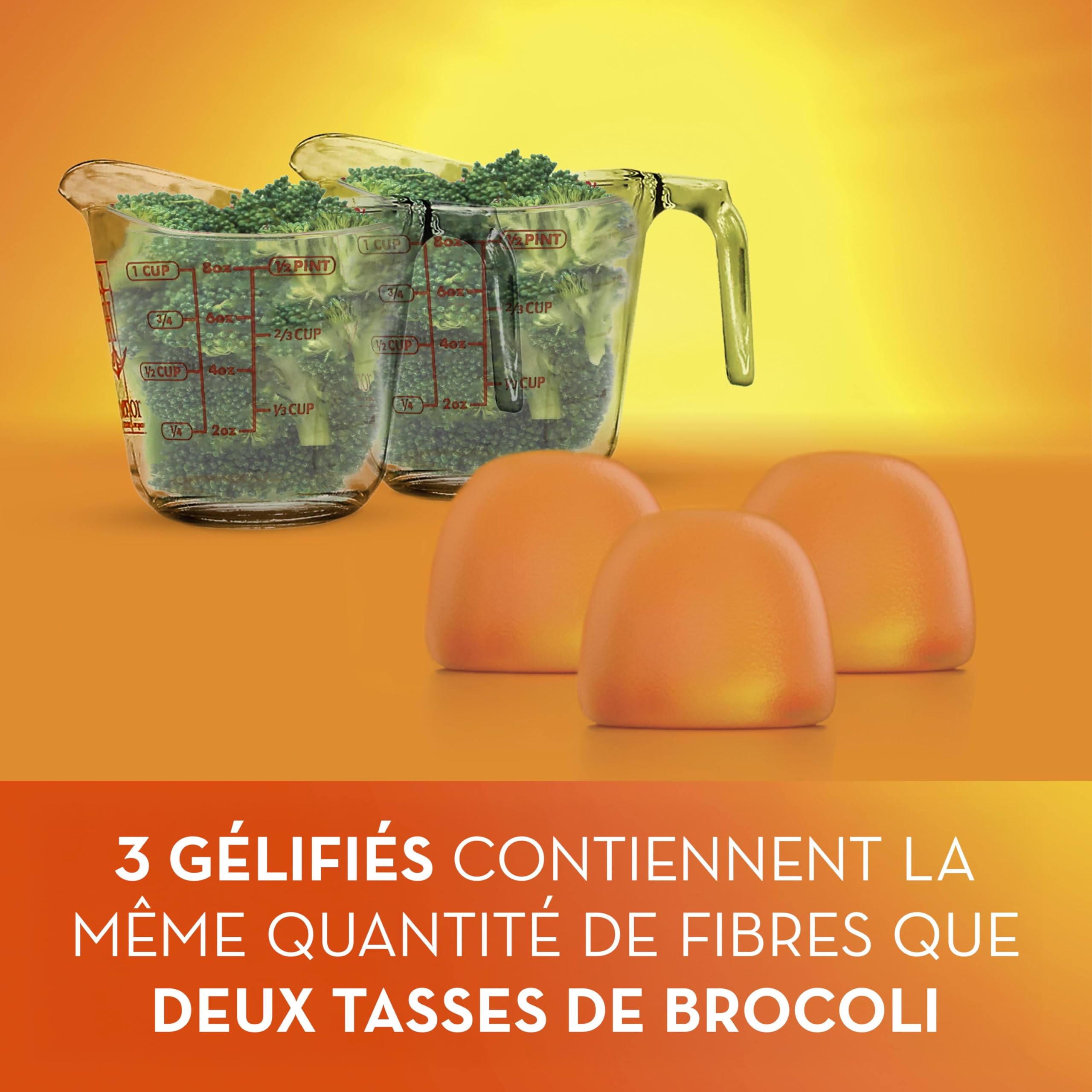 Metamucil Fibre Gummies, No Sugar Added, Orange Flavour, Prebiotic, Plant-Based, 105 Count 🍁 All In One Marketplace Canada