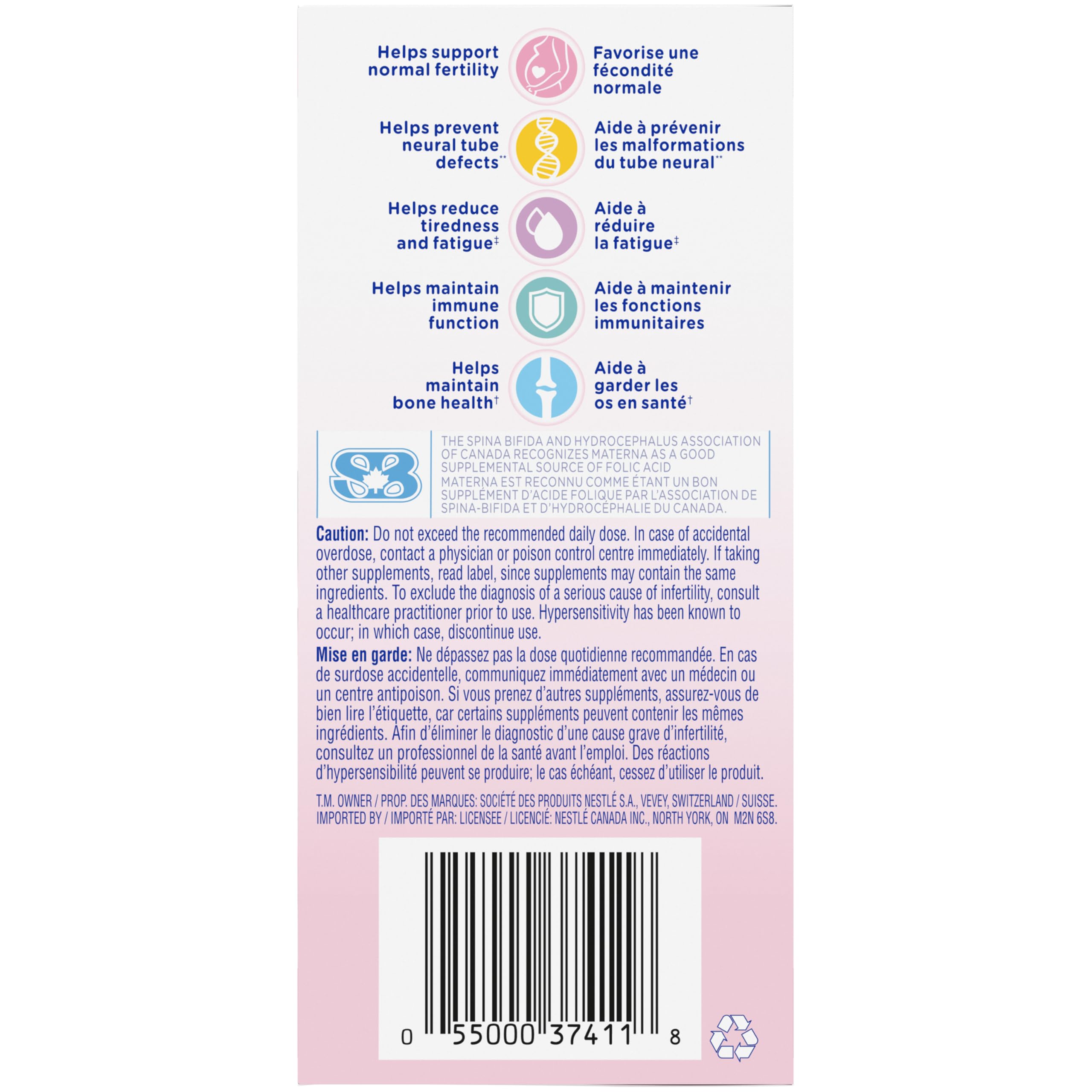 NESTLÉ Materna Prenatal Multivitamin Supplement | Folic Acid | 100 Tablets 🍁 All In One Marketplace Canada