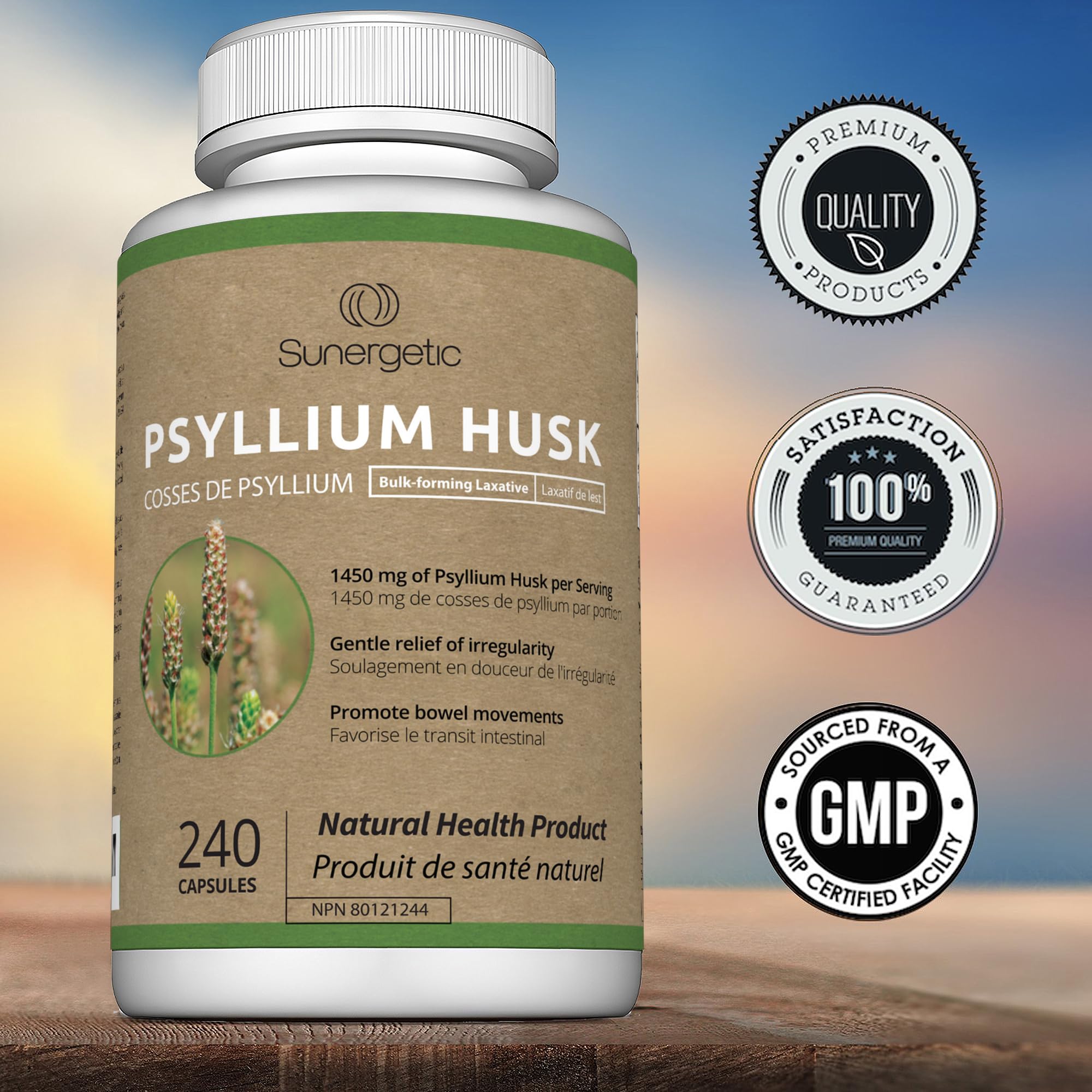 Premium Psyllium Husk Capsules - 1450mg per Serving - Helps Support Digestion, Intestinal Health & Regularity - 240 Psyllium Husk Fiber Capsules 🍁 All In One Marketplace Canada
