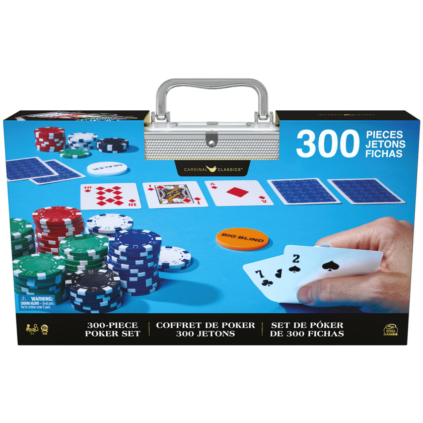 Cardinal Classics, 300-Piece Poker Set with Aluminum Carrying Case & Professional 11.5g Chips Plus 5 Poker Dice, for Adults and Kids Ages 10 and up 🍁 All In One Marketplace Canada