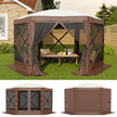 Garvee 13x13 Pop Up Gazebo, 6 Wind Panels, Instant Setup, Full Mesh, Khaki 🍁 All In One Marketplace Canada