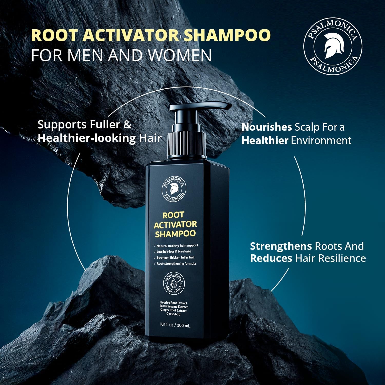 Root Activator Shampoo: 300ML Natural Volume Hair Loss Thickening Shampoo With Rosemary Strengthens Hair & Soothes Scalp For Men 🍁 All In One Marketplace Canada