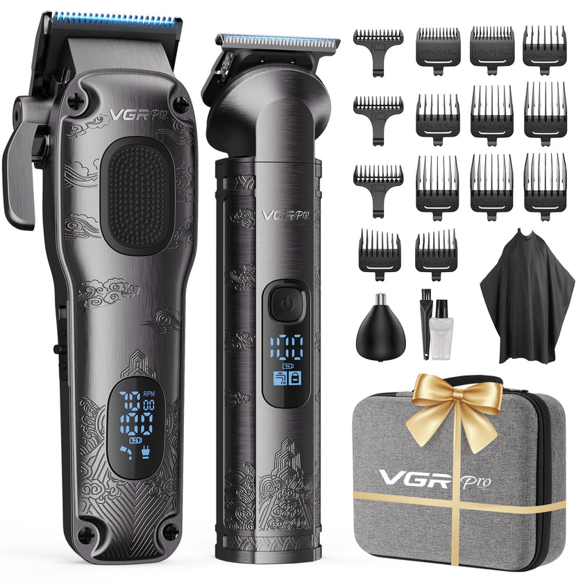VGRPRO Hair Clippers for Men Professional, Cordless Hair Clippers for Hair Cutting, Mens Clippers and Trimmers Set, Electric Hair Trimmer for Men with Package Case (Gray) 🍁 All In One Marketplace Canada