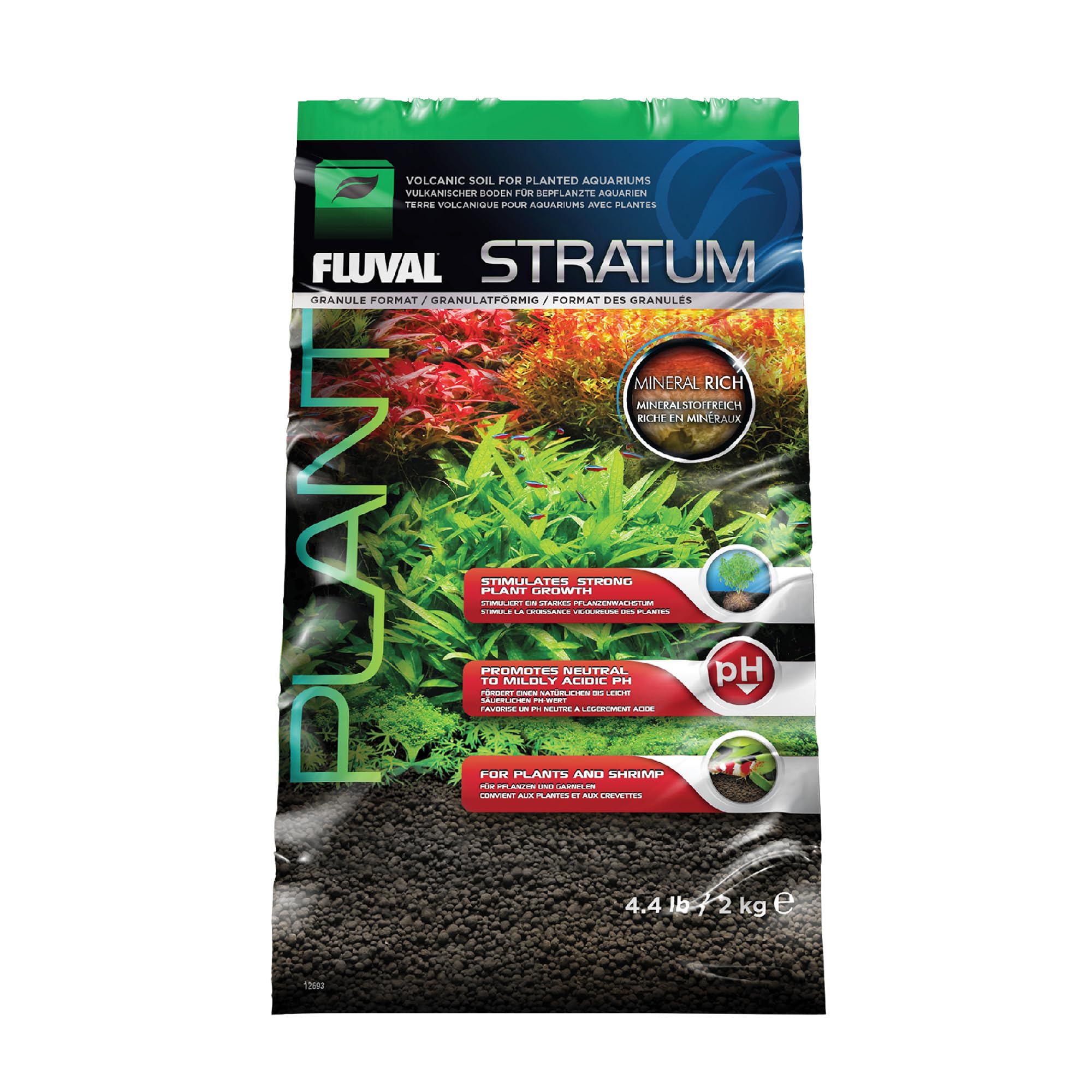 Fluval 12693 Plant and Shrimp Stratum, 4.4-Pound, Black, 2 kg (Pack of 1) 🍁 All In One Marketplace Canada