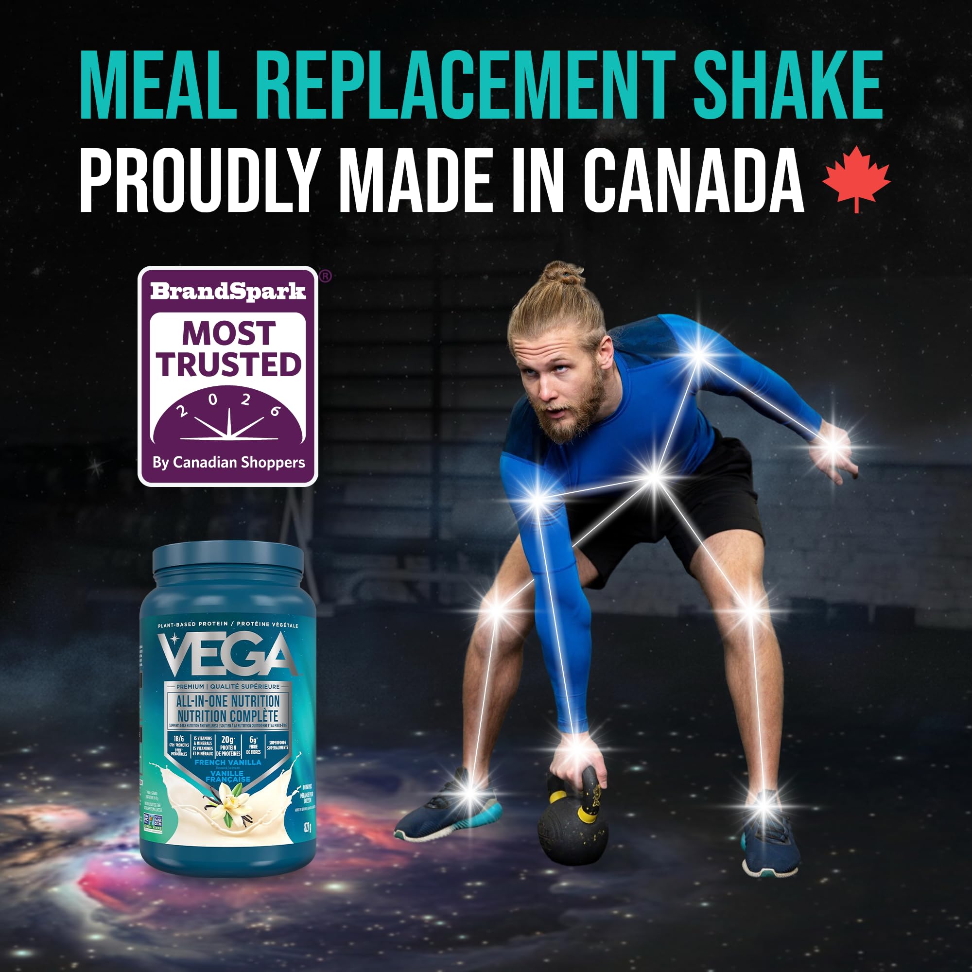Vega Premium All-in-One Nutrition Protein Powder – 20g Plant-Based Vegan Protein, Vitamins & Probiotics, Vanilla, 827g (20 Servings) 🍁 All In One Marketplace Canada