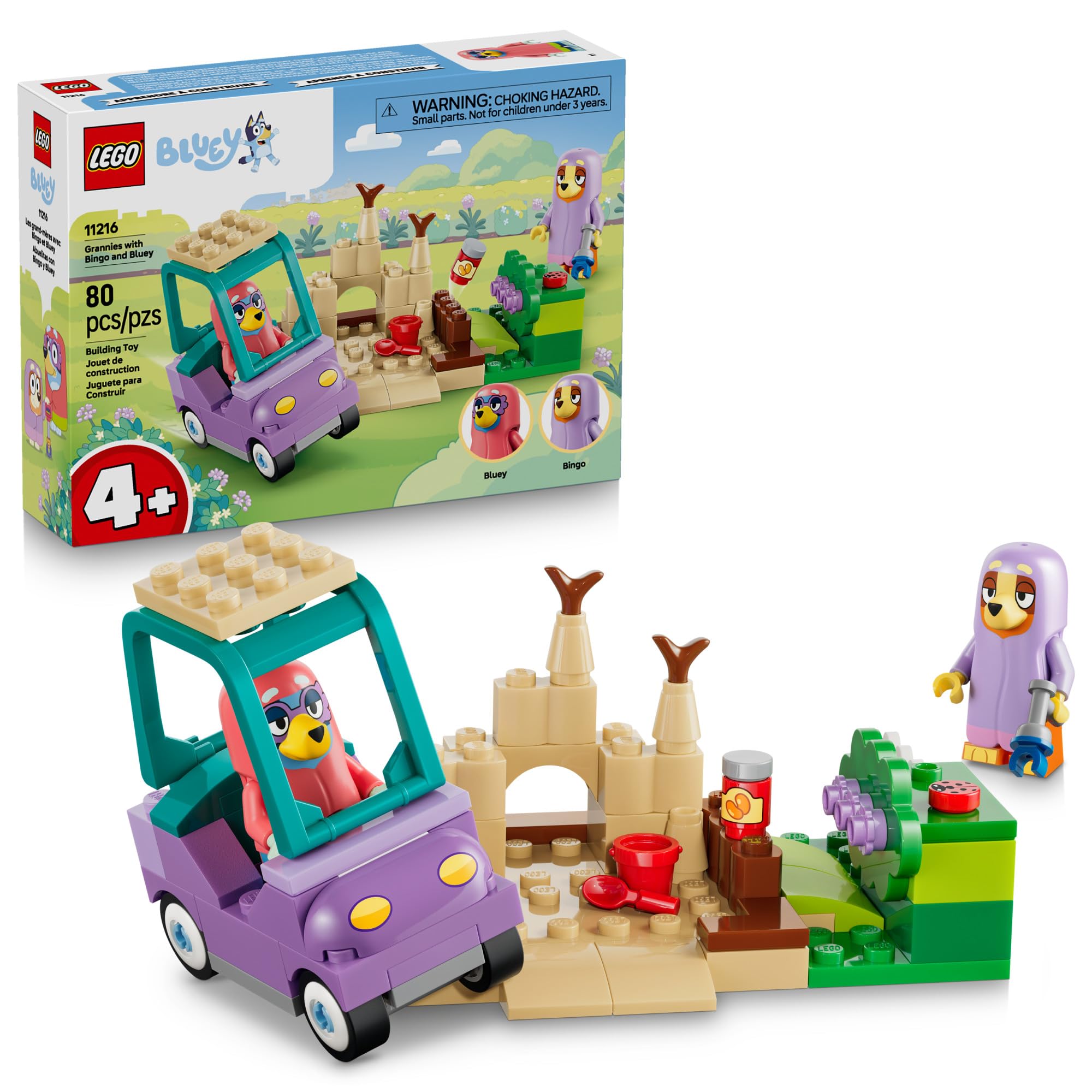 LEGO Bluey Grannies with Bingo and Bluey - Building Toy for Girls & Boys, Ages 4+ - Toddler Car & Playset with 2 Characters - Gift for Birthdays - 11216 🍁 All In One Marketplace Canada