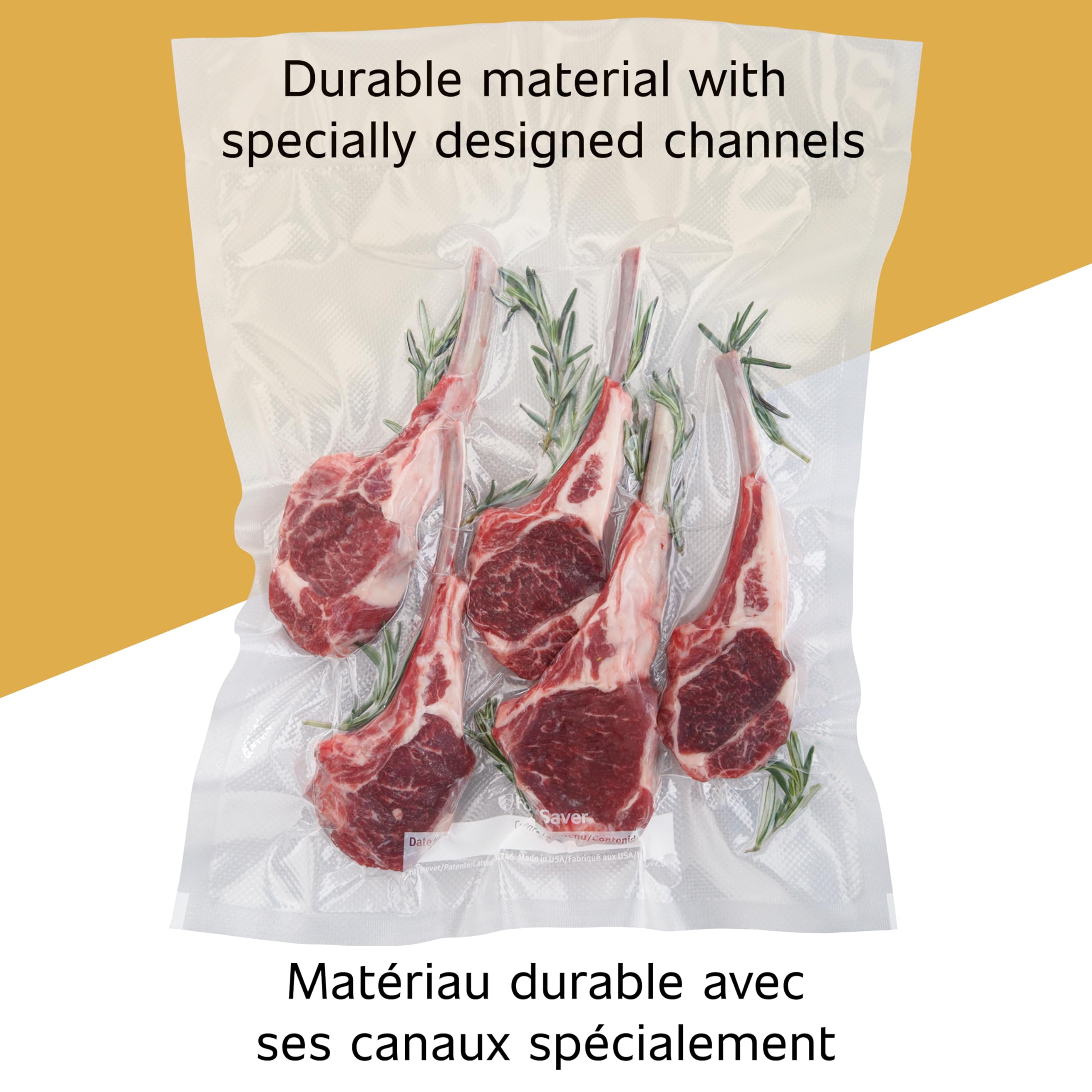 FoodSaver Vacuum Seal Rolls Variety Pack, Vacuum Sealer Rolls for Custom Length Airtight Food Storage Bags and Sous Vide, BPA-Free, 3 Rolls (11