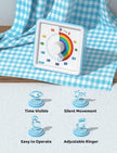 LIORQUE Visual Timer 60 Minute Countdown Timer for Kids Autism with Rainbow Pattern Design, Silent Time Management Tool, No Ticking 🍁 All In One Marketplace Canada