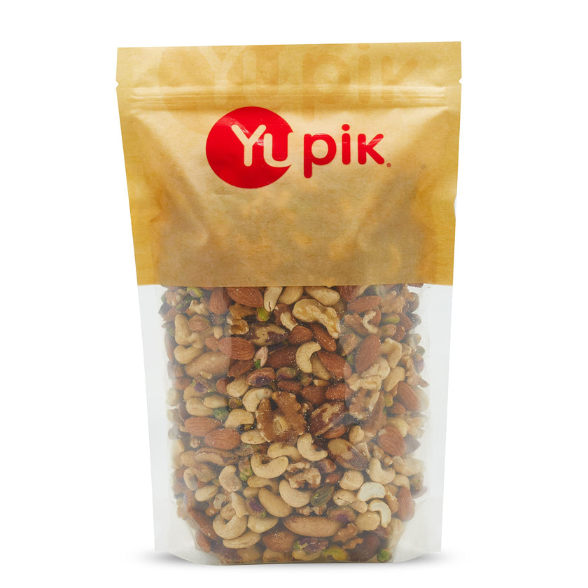Yupik Raw Mixed Nuts, 1kg, A blend of Almonds, Walnuts, Brazil Nuts, Cashews & Pistachios, Kosher, Gluten Free, Salt Free, Cholesterol Free, High in Fiber, Perfect for Snacking & Baking 🍁 All In One Marketplace Canada