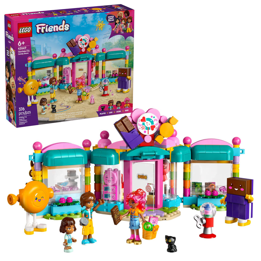 LEGO Friends Heartlake City Candy Store Building Toy - Pretend Play Set for Kids, Girls and Boys, Ages 6+ - with 2 Minidolls, a Micro-Doll, and a Cat Figure - Gift Idea for Birthday - 42649 🍁 All In One Marketplace Canada