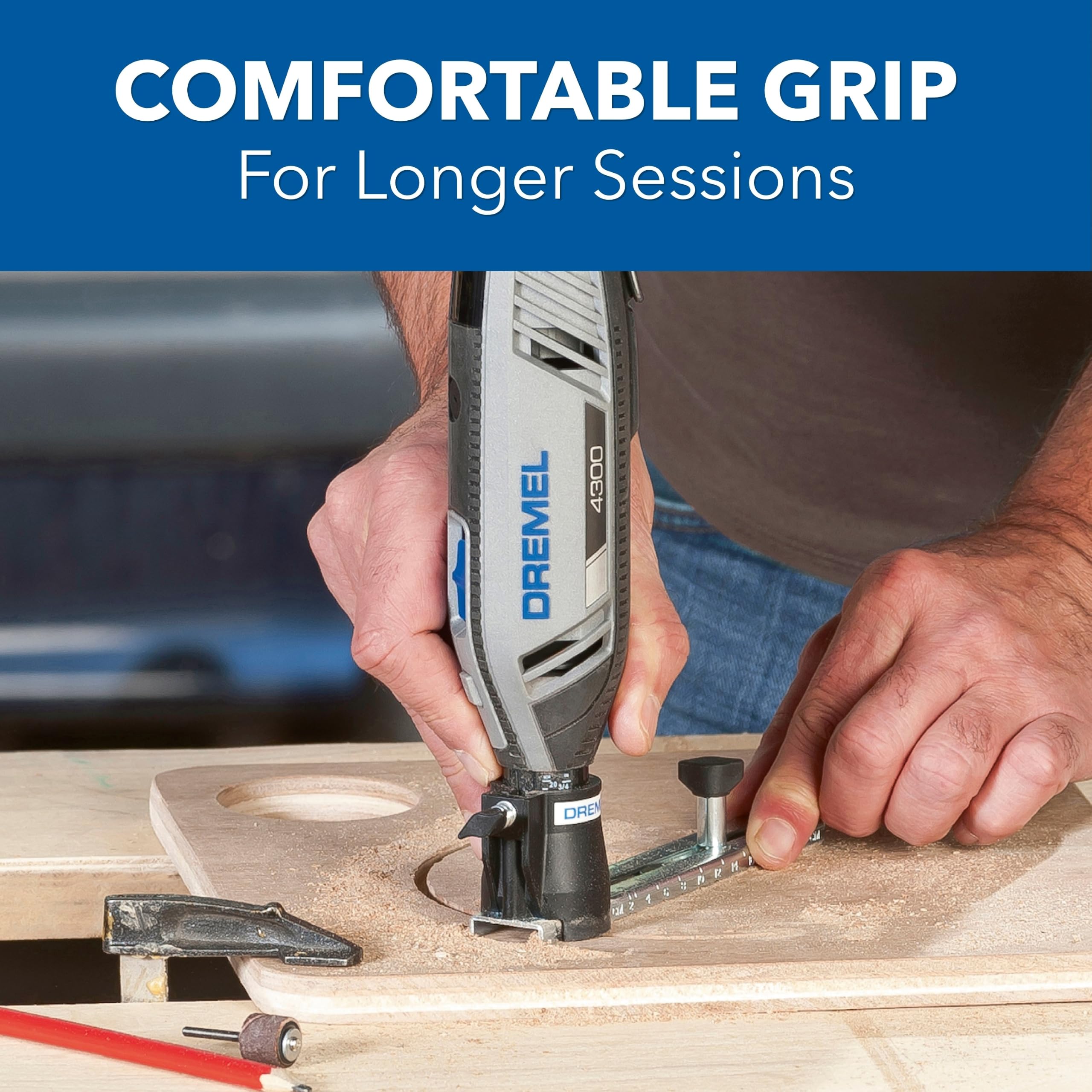 Dremel 4300-5/40 High Performance Rotary Tool Kit with LED Light- 5 Attachments & 40 Accessories- Engraver, Sander, and Polisher- Perfect for Grinding, Cutting, Wood Carving, Sanding, and Engraving 🍁 All In One Marketplace Canada