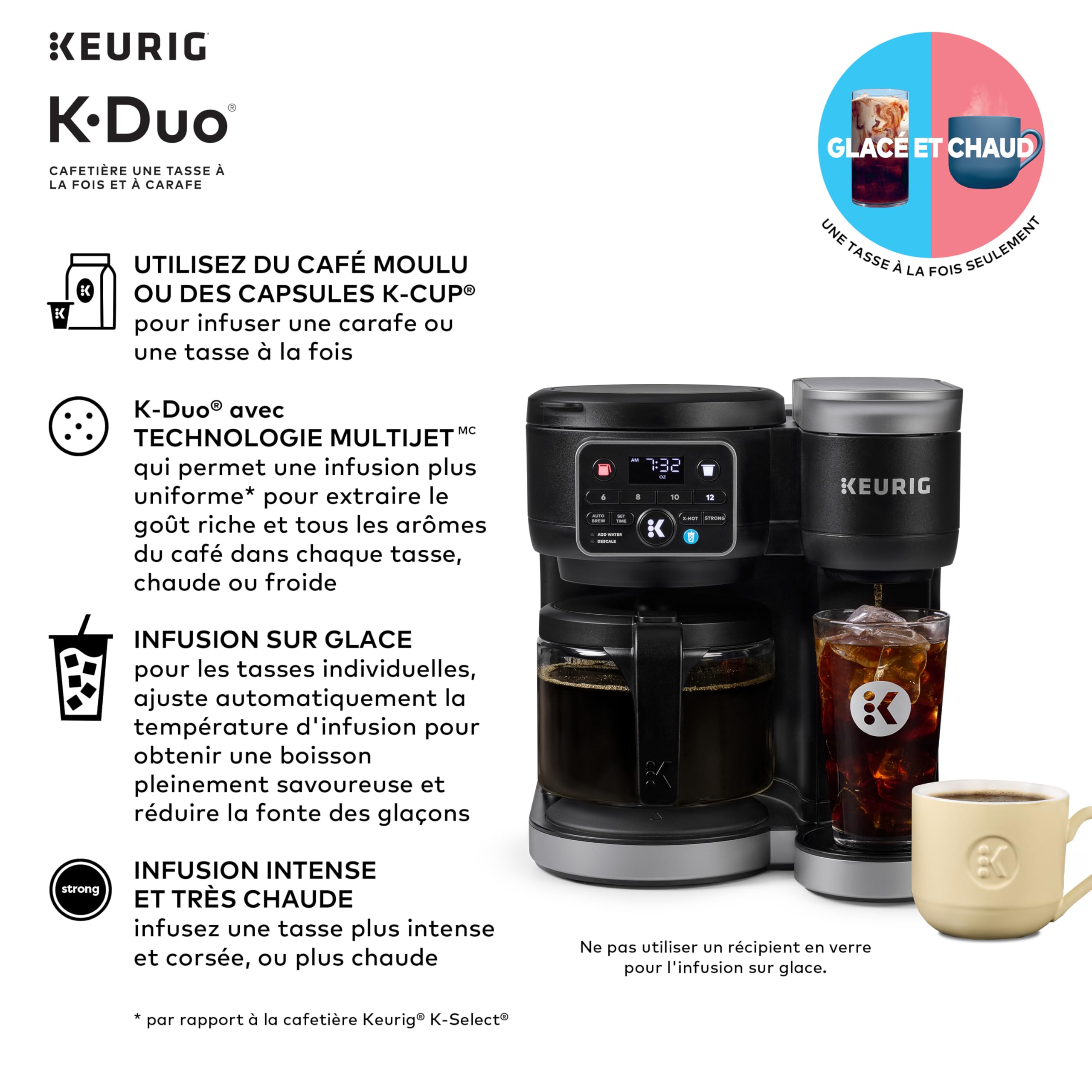 Keurig K-Duo Single Serve K-Cup Pod & Carafe Coffee Maker, Black 🍁 All In One Marketplace Canada