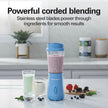 Hamilton Beach Personal Blender for Smoothies & Protein Shakes, Portable Single Serve Blender with Travel Lid, 14 oz BPA-Free Jar, 175W, Compact Countertop Blender, Tranquil Blue, 51172 🍁 All In One Marketplace Canada