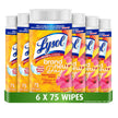 Lysol Disinfecting Wipes, Mango Hibiscus, Thick Strong Wipe, Kills 99.99% of Viruses & Bacteria, Bulk Pack of 6, 450 Count (6 x 75 count) 🍁 All In One Marketplace Canada