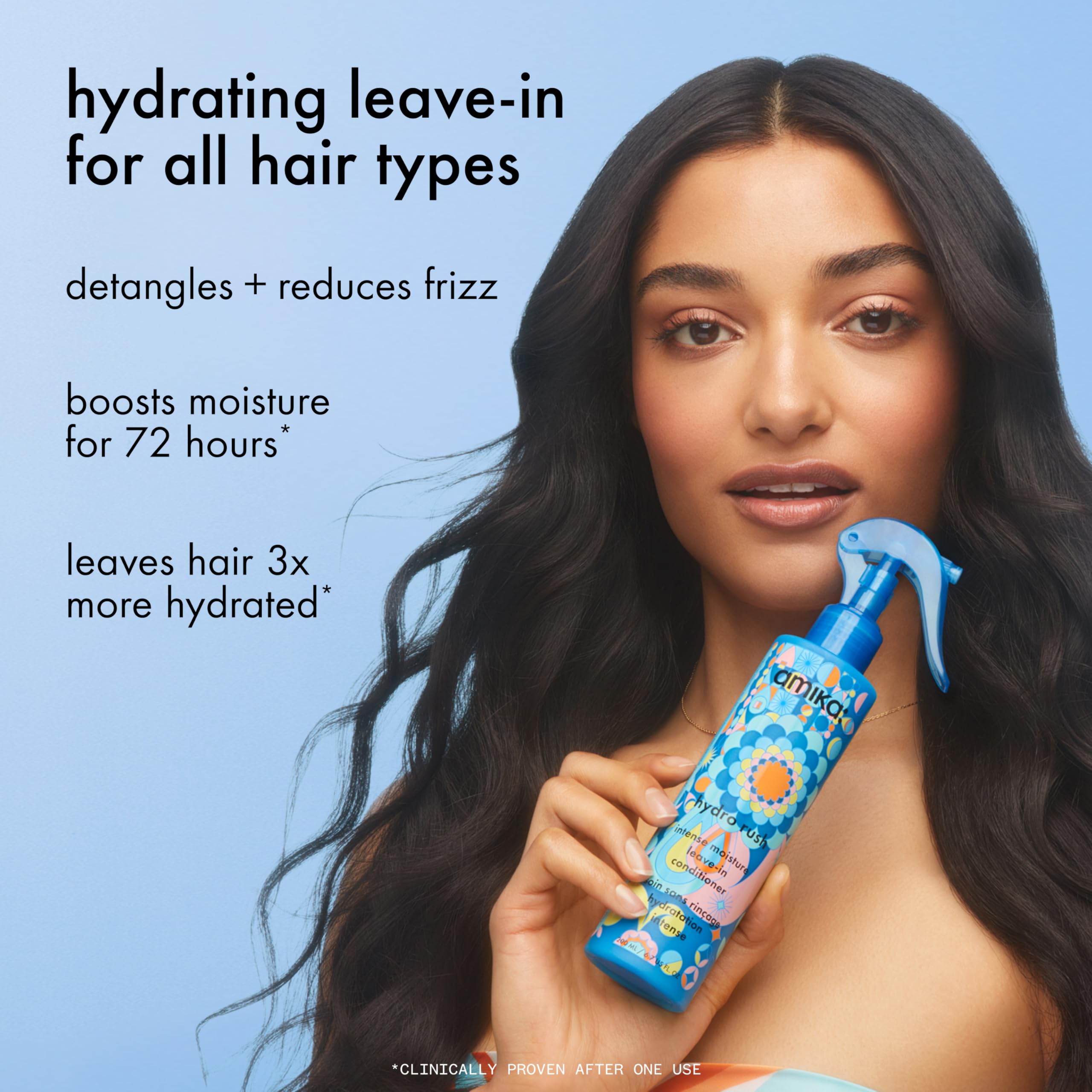 amika hydro rush intense moisture leave-in conditioner with hyaluronic acid, 60ml 🍁 All In One Marketplace Canada