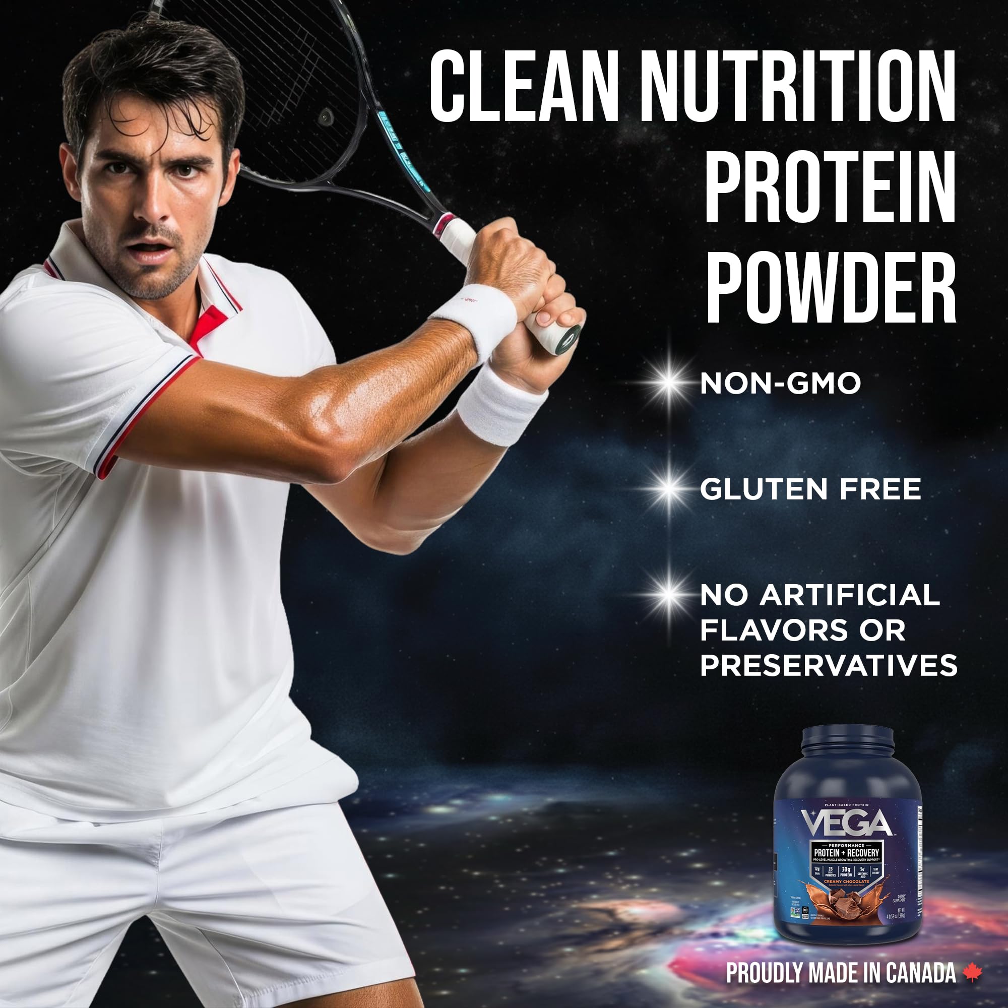 Vega Protein + Recovery, Chocolate – 30g Vegan Protein, Dairy & Gluten Free, Probiotics, NSF Certified, 1.98 kg (45 Servings) 🍁 All In One Marketplace Canada