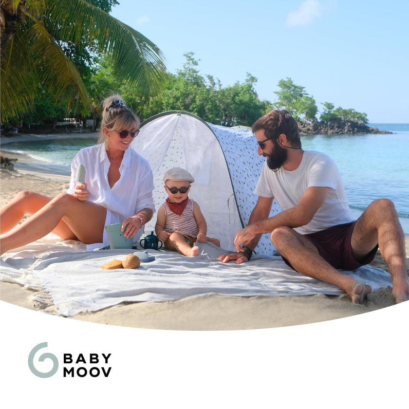 Babymoov Anti-UV Baby & Toddler Beach Tent, Pop-Up Sun Shade Shelter with UPF 50+ Protection, Portable Outdoor Canopy, Ventilated Shade, Floor Mat & Carry Bag, Provence 🍁 All In One Marketplace Canada