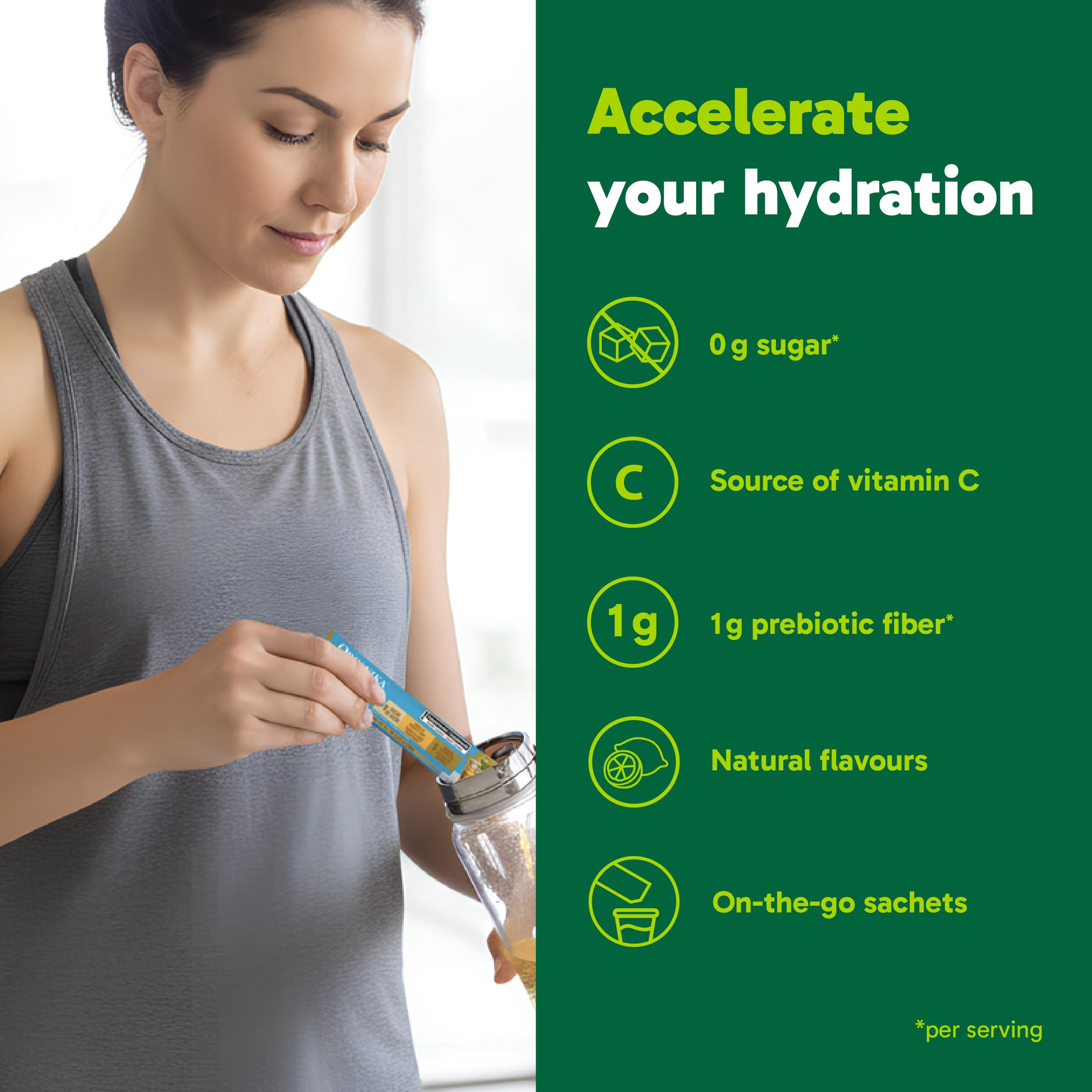 Organika Canadian-Made Electrolytes Powder with Vitamin C & Prebiotic Fibre - Sugar-Free Hydration Drink Mix - Wild Raspberry - 20 Single-Serve Sachets x 3.5g 🍁 All In One Marketplace Canada