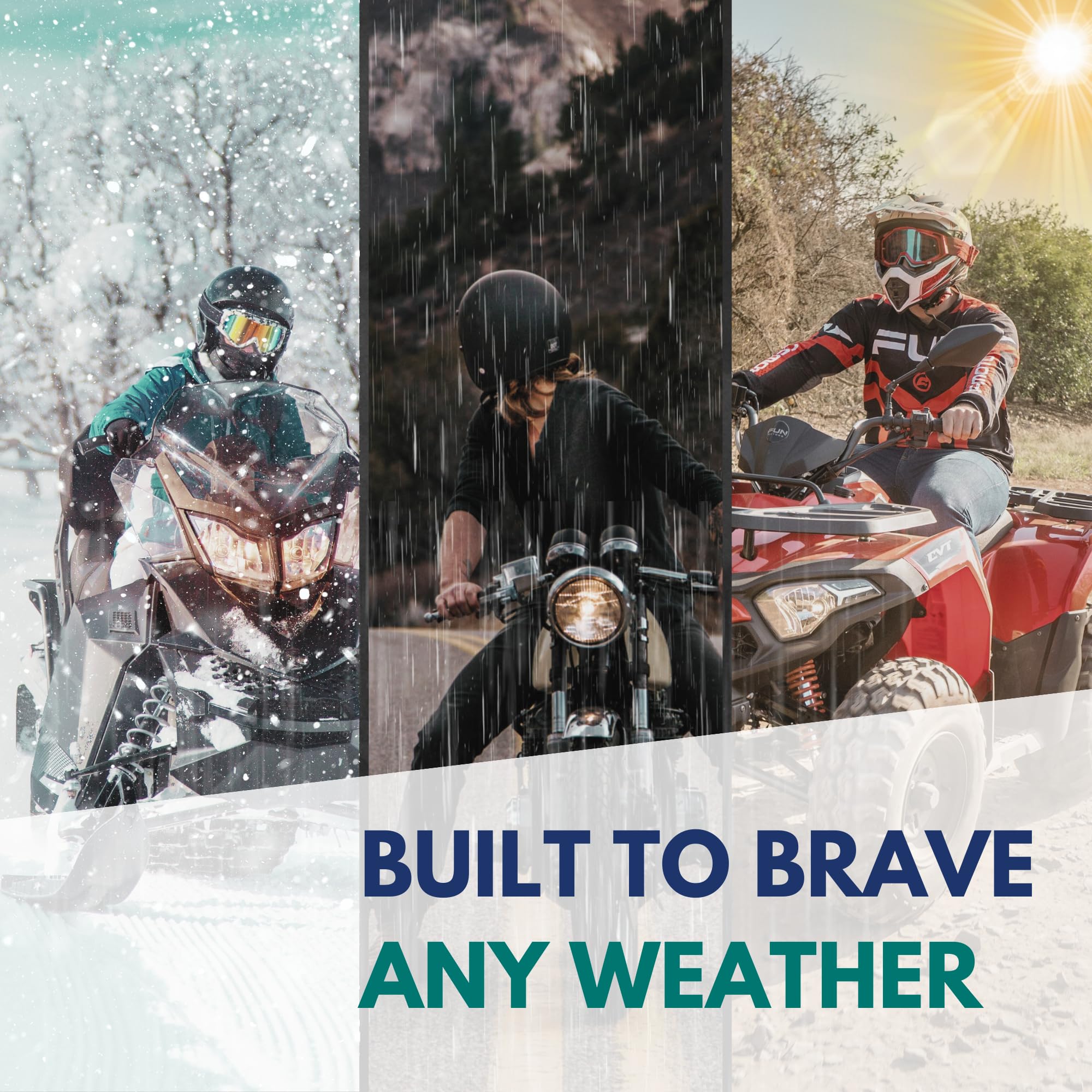 YTX14-BS Battery - Motorcycle Battery, ATV Battery 12V 12AH, UTV, 4 Wheeler, Snowmobile, Powersports Batteries - Compatible with Honda Rancher 350, Buell Blast, Yamaha - Sealed Lead Acid 12 Volt AGM 🍁 All In One Marketplace Canada