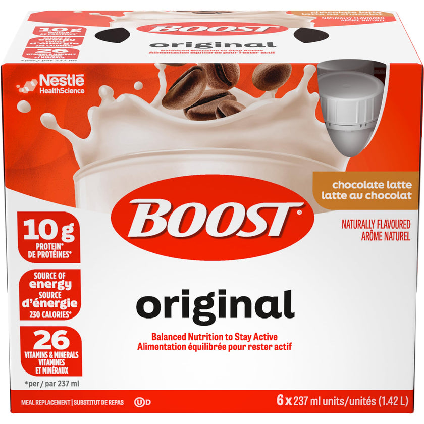 BOOST Original Meal Replacement Drink – Choc Latte, 24 Bottles, 6.1 kg 🍁 All In One Marketplace Canada