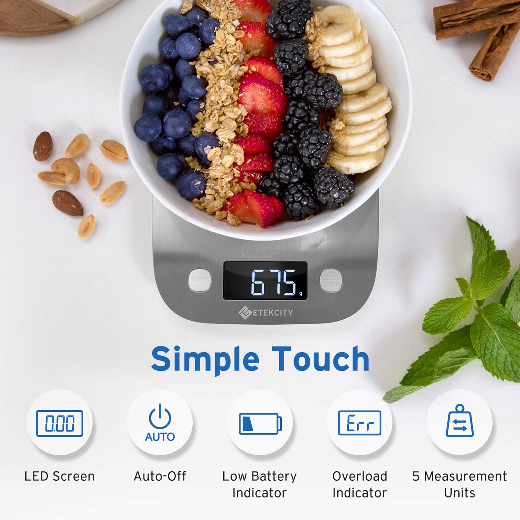 Etekcity Food Kitchen Scale, Digital Grams and Oz, 11lb/5kg 🍁 All In One Marketplace Canada