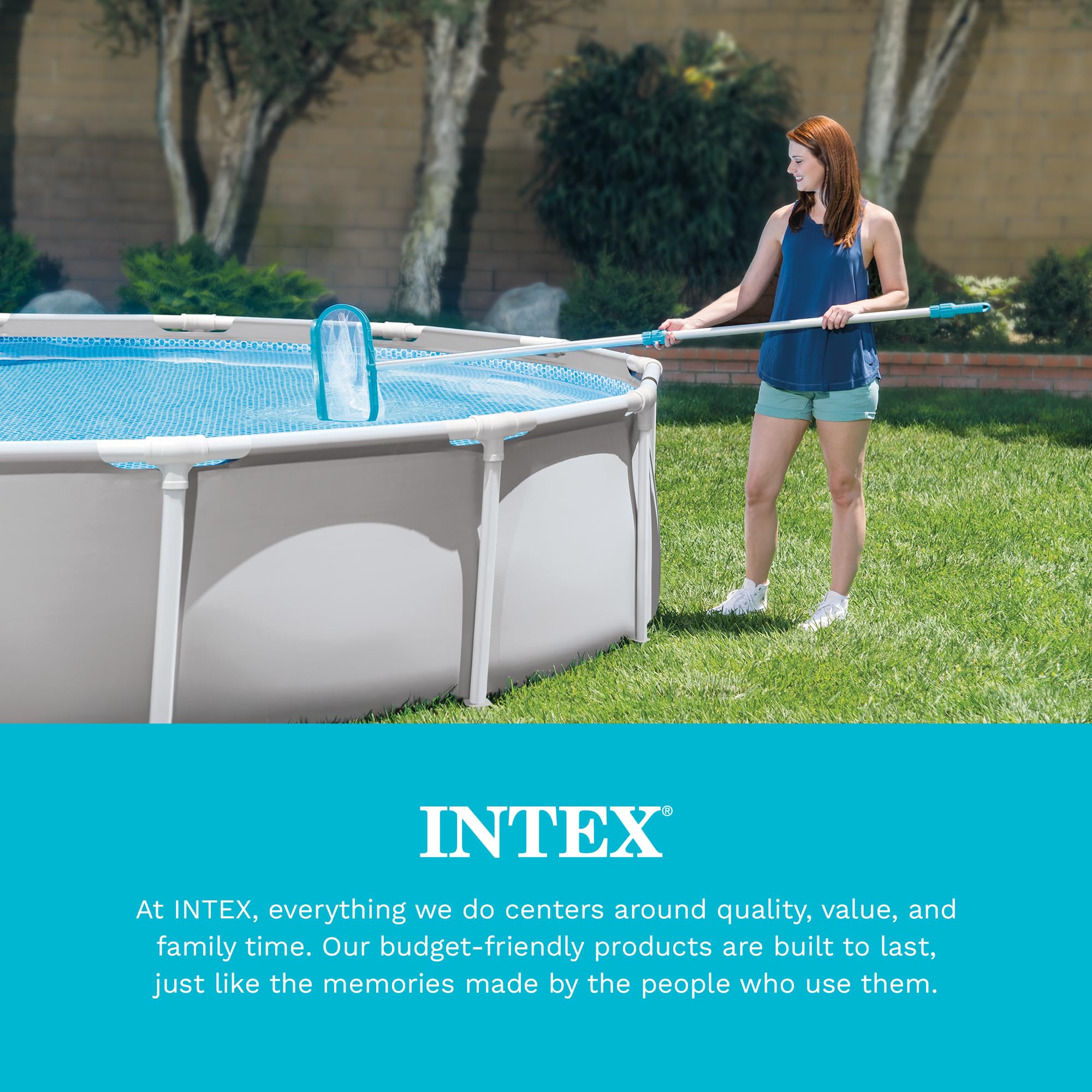 INTEX 28003E Deluxe Above Ground Pool Maintenance Kit for Minimum 800 GPH Flow Rates with Vacuum, 110