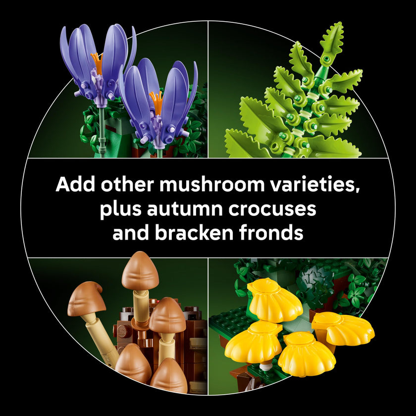 LEGO Botanicals Woodland Mushrooms - Building Set for Adults, Ages 18+ - Mushroom Decor for Home Office, Desk - Gifts for Women & Men - Craft Activity - 11505 🍁 All In One Marketplace Canada
