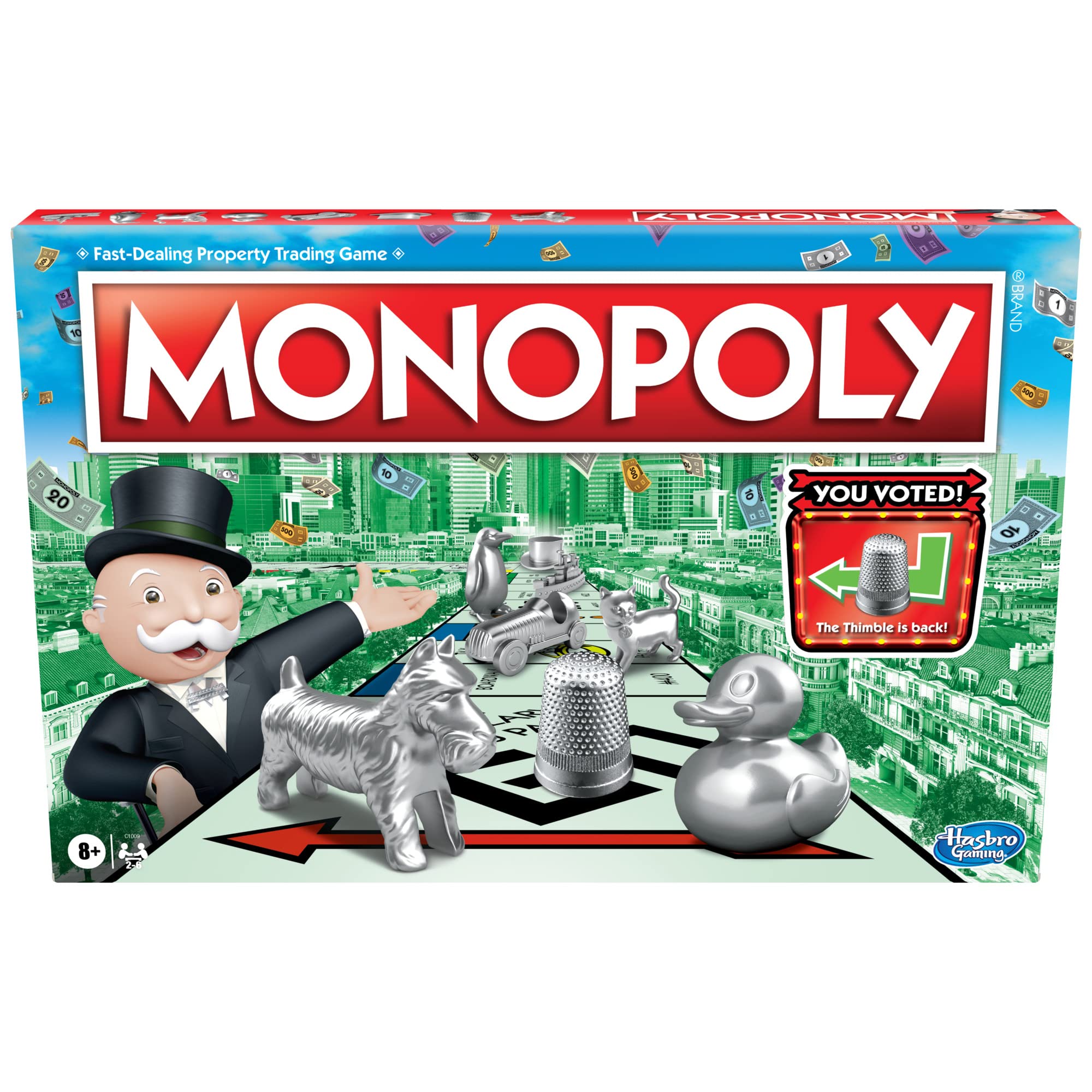 Monopoly Game, Family Board Games for 2 to 6 Players & Kids Ages 8 and Up, Includes 8 Tokens (Token Vote Edition) 🍁 All In One Marketplace Canada