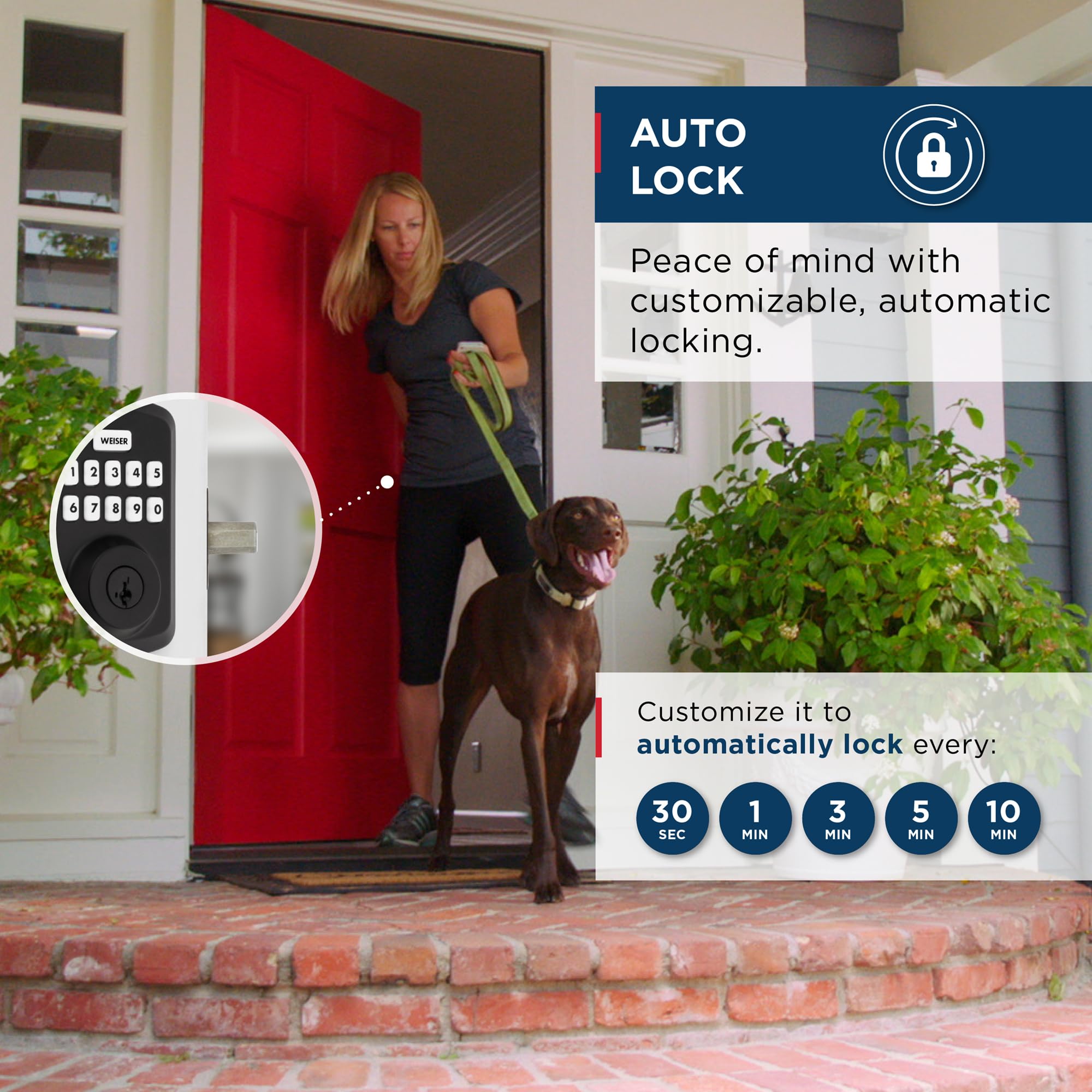 Weiser Powerbolt 3 x Daylon Combo Pack, Keyless Entry Door Lock/Deadbolt with Door Handle/Lever in Matte Black, 10-Button Keypad Door Lock, Electronic Door Locks for Front Door 🍁 All In One Marketplace Canada