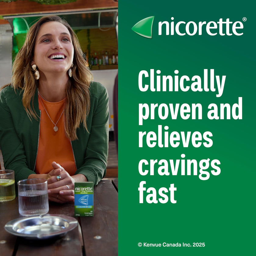 Nicorette Nicotine Lozenges Quit Smoking Aid, Mint, 2mg, 160 Count 🍁 All In One Marketplace Canada