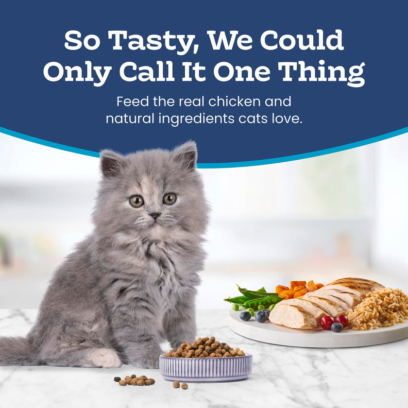 Blue Buffalo Tastefuls Chicken & Brown Rice Recipe Dry Cat Food for Kittens 2–12 Months, Real Chicken First, Deliciously Healthy Natural Kitten Food with DHA, Taurine, and Natural Ingredients, 3.1kg 🍁 All In One Marketplace Canada