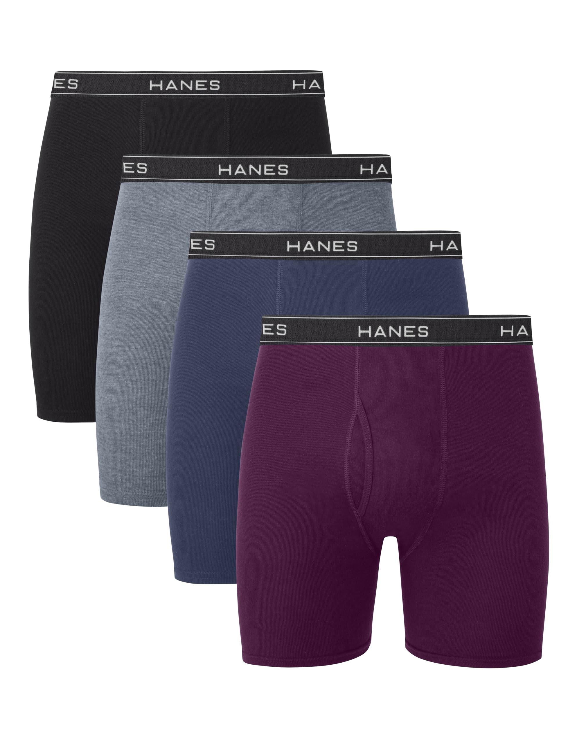Hanes mens 4 Pack Boxer Briefs, Black/Grey, XXX-Large US 🍁 All In One Marketplace Canada