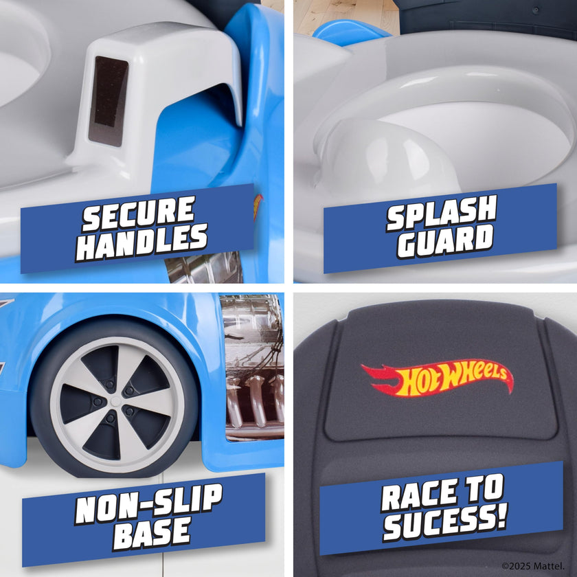 Hot Wheels Blue Race Car Potty Training Toilet, Includes Detachable Toddler Toilet Seat and Kids Potty, Ages 12 Months and Up 🍁 All In One Marketplace Canada