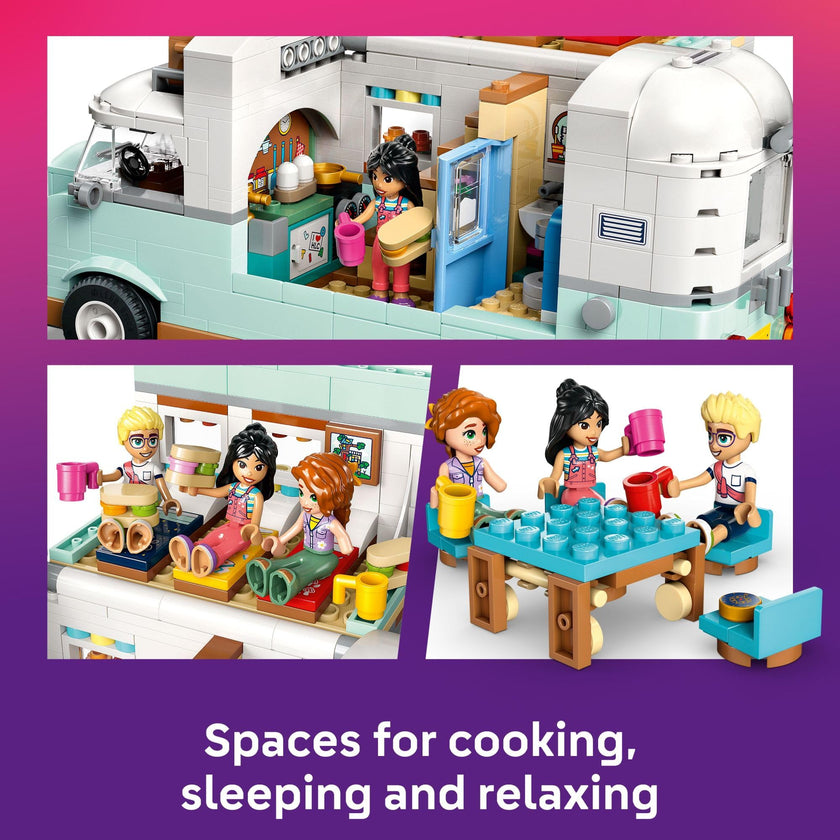LEGO Friends Friendship Camper Van Adventure Toy Building Set - Pretend Play Set for Kids, Girls and Boys, Ages 7+ - Gift Idea for Birthday - with 3 Minidolls and Ferret Figure - 42663 🍁 All In One Marketplace Canada