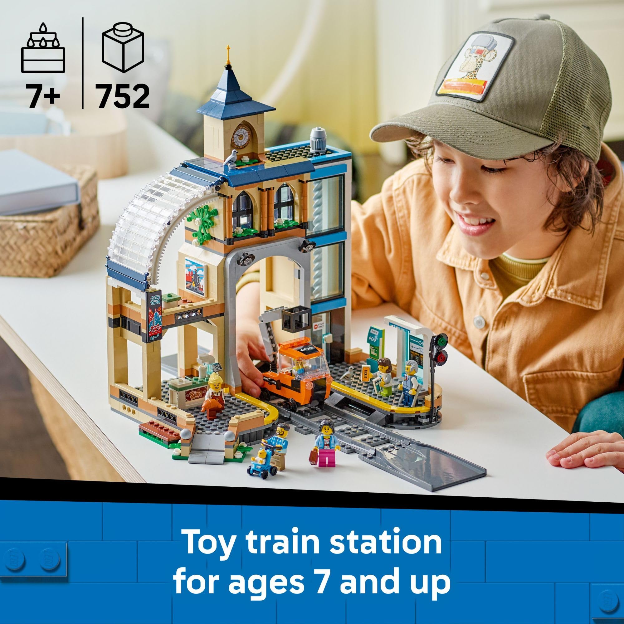 LEGO City Central Train Station Building Toy - Multi-Level Pretend Play Set for Boys & Girls, Ages 7+ - Building Blocks for Kids - Gift Idea for Birthdays - 60469 🍁 All In One Marketplace Canada