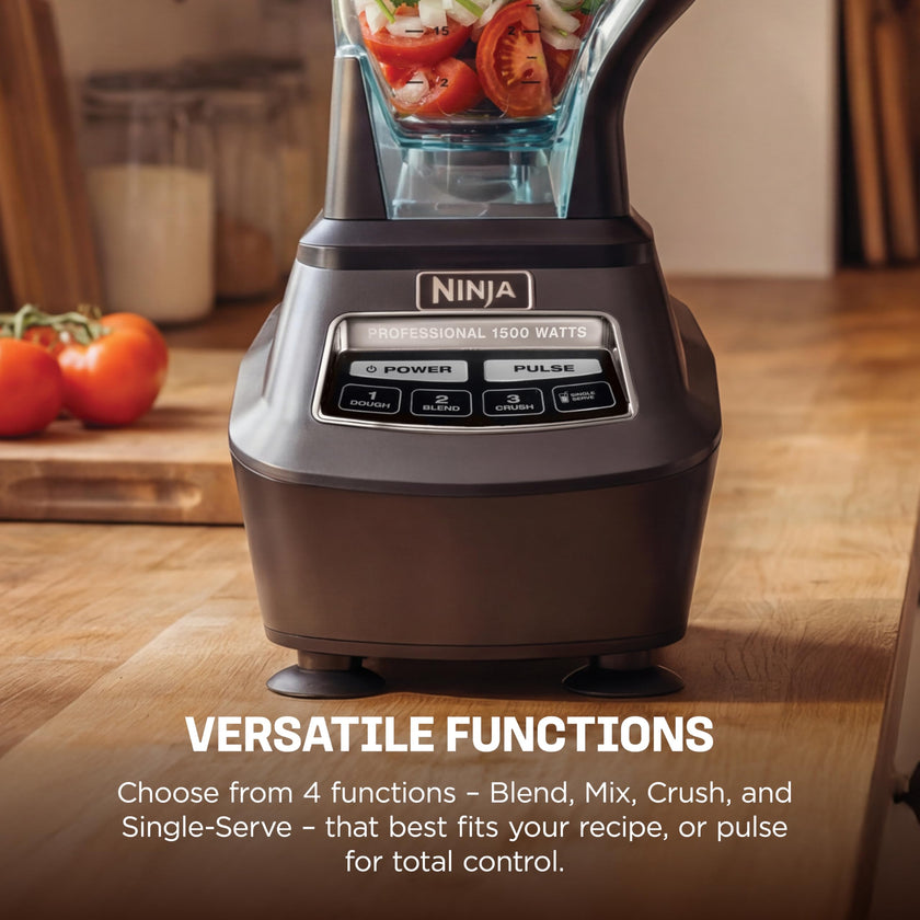 Ninja Kitchen System | All-in-One Food Processor & Blender for Smoothies | Includes Pitcher, (2) 16 oz. to-Go Cups & 8-Cup Bowl | Makes Salsa, Dough, Shakes, & Frozen Drinks | 1500W | Black | BL770 🍁 All In One Marketplace Canada