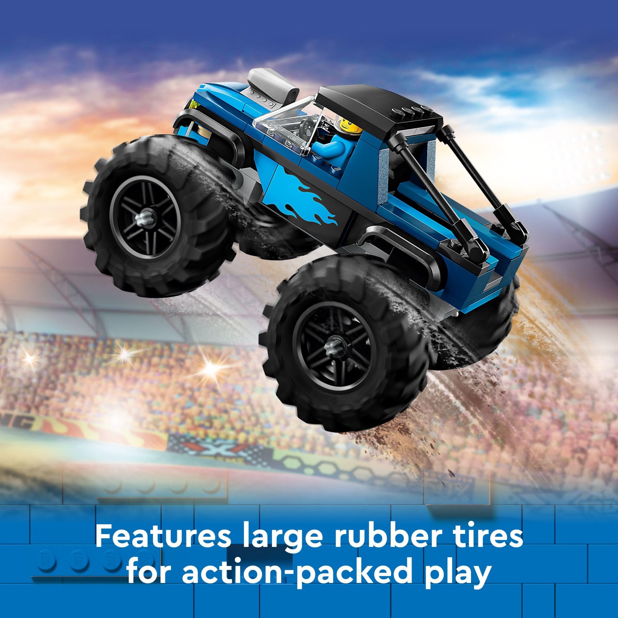 LEGO City Blue Monster Truck Off-Road Toy Playset with a Driver Minifigure, Imaginative Toys for Kids, Fun Gift for Boys and Girls Aged 5 Plus, Mini Monster Truck, 60402 🍁 All In One Marketplace Canada