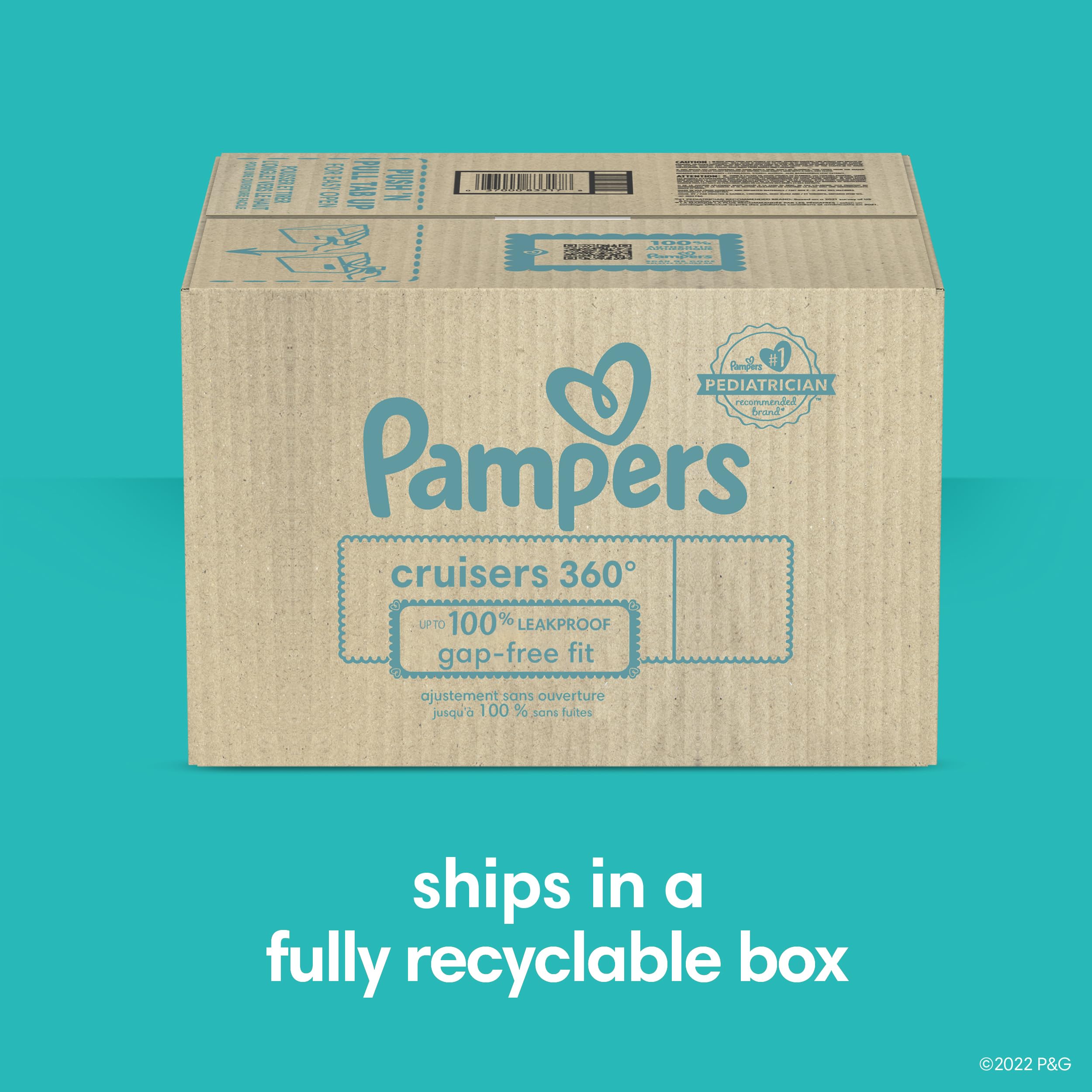 Pampers Cruisers 360 Pull-On Diapers, Size 7, Babyproof up to 100% leakproof diaper, 1 Pack (Count of 88) 🍁 All In One Marketplace Canada