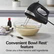 Hamilton Beach 6-Speed Electric Hand Mixer for Baking, 275W, Easy Clean Beaters, Dough Hooks, Whisk, Snap-On Storage Case, Black (62639C) 🍁 All In One Marketplace Canada
