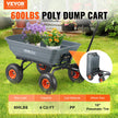 VEVOR Dump Cart, Poly Garden Dump Cart with Easy to Assemble Steel Frame, Dump Wagon with 2-in-1 Convertible Handle, Utility Wheelbarrow 600 lbs Capacity, 10 inch Tires 🍁 All In One Marketplace Canada