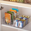 Vtopmart 4 Pack Food Storage Organizer Bins, Clear Plastic Bins for Pantry, Kitchen, Fridge, Cabinet Organization and Storage, 4 Compartment Holder for Packets, Tea, Snacks, Pouches, Spice Packets 🍁 All In One Marketplace Canada