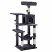 Feandrea Cat Tree Tower, 143 cm, 2 Perches, Hammock, Smoky Gray 🍁 All In One Marketplace Canada