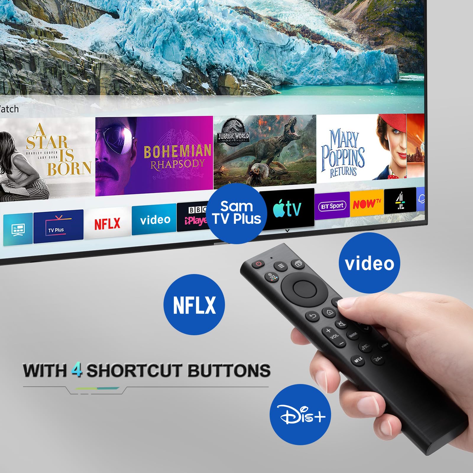 (Pack of 2) Universal Remote Control for Samsung TV Remotes Control Replacement Solar Series 8 LED LCD QLED Frame 4K 8K UHD HDTV Curved Monitor Smart 🍁 All In One Marketplace Canada